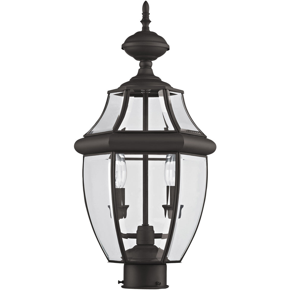 Monterey 2 Light 22 inch Bronze Outdoor Post Top Lantern