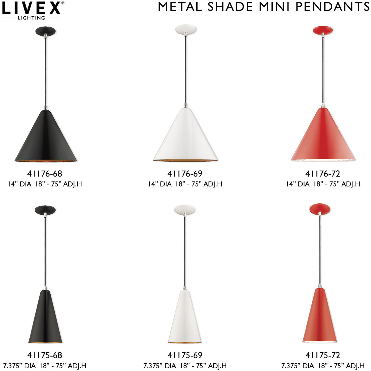 Allison 1 Light 14 inch Shiny White Mini Pendant Ceiling Light