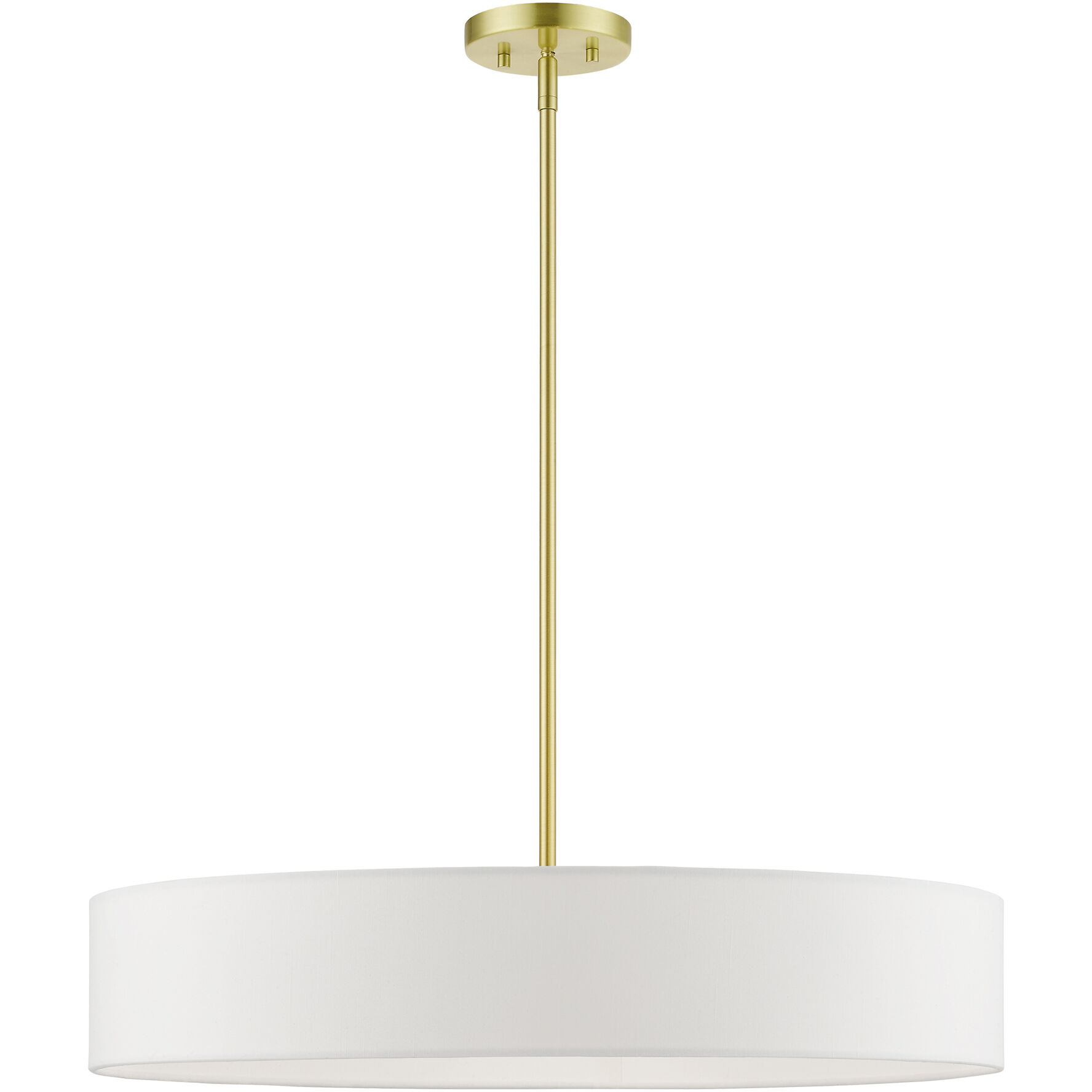 Venlo 5 Light 26 inch Satin Brass with Shiny White Accents Pendant Ceiling Light, Large
