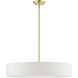 Venlo 5 Light 26 inch Satin Brass with Shiny White Accents Pendant Ceiling Light, Large