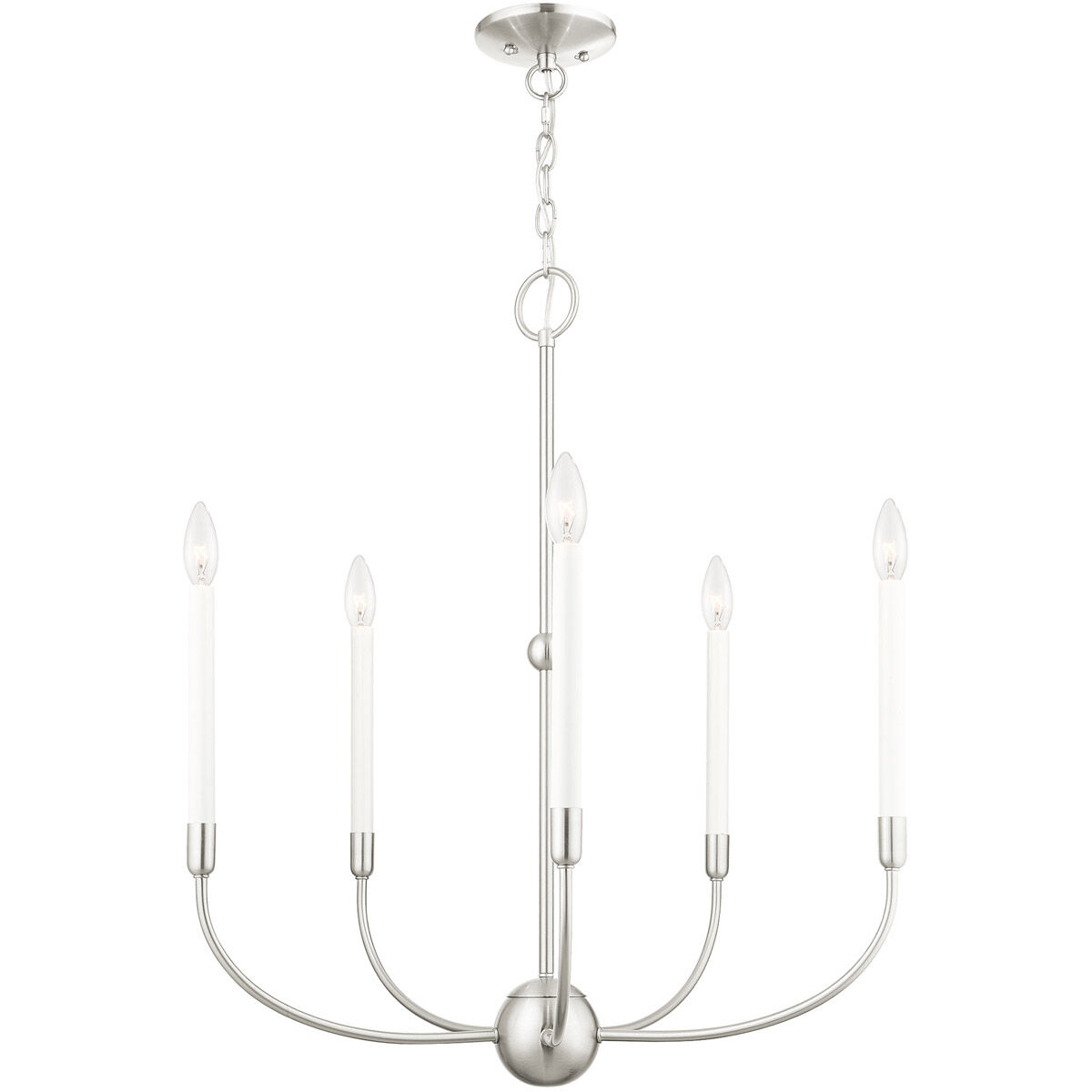 Clairmont 5 Light 24 inch Brushed Nickle Chandelier Ceiling Light in Brushed Nickel