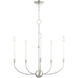 Clairmont 5 Light 24 inch Brushed Nickle Chandelier Ceiling Light in Brushed Nickel