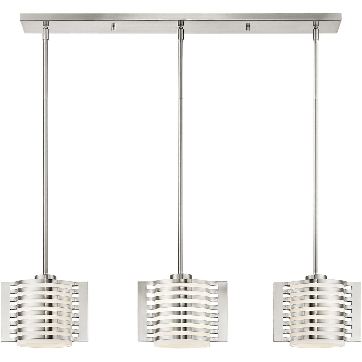 Mission 3 Light 25 inch Brushed Nickel Bath Vanity Wall Light