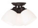 Somerville 3 Light 14 inch Bronze Semi-Flush Mount Ceiling Light