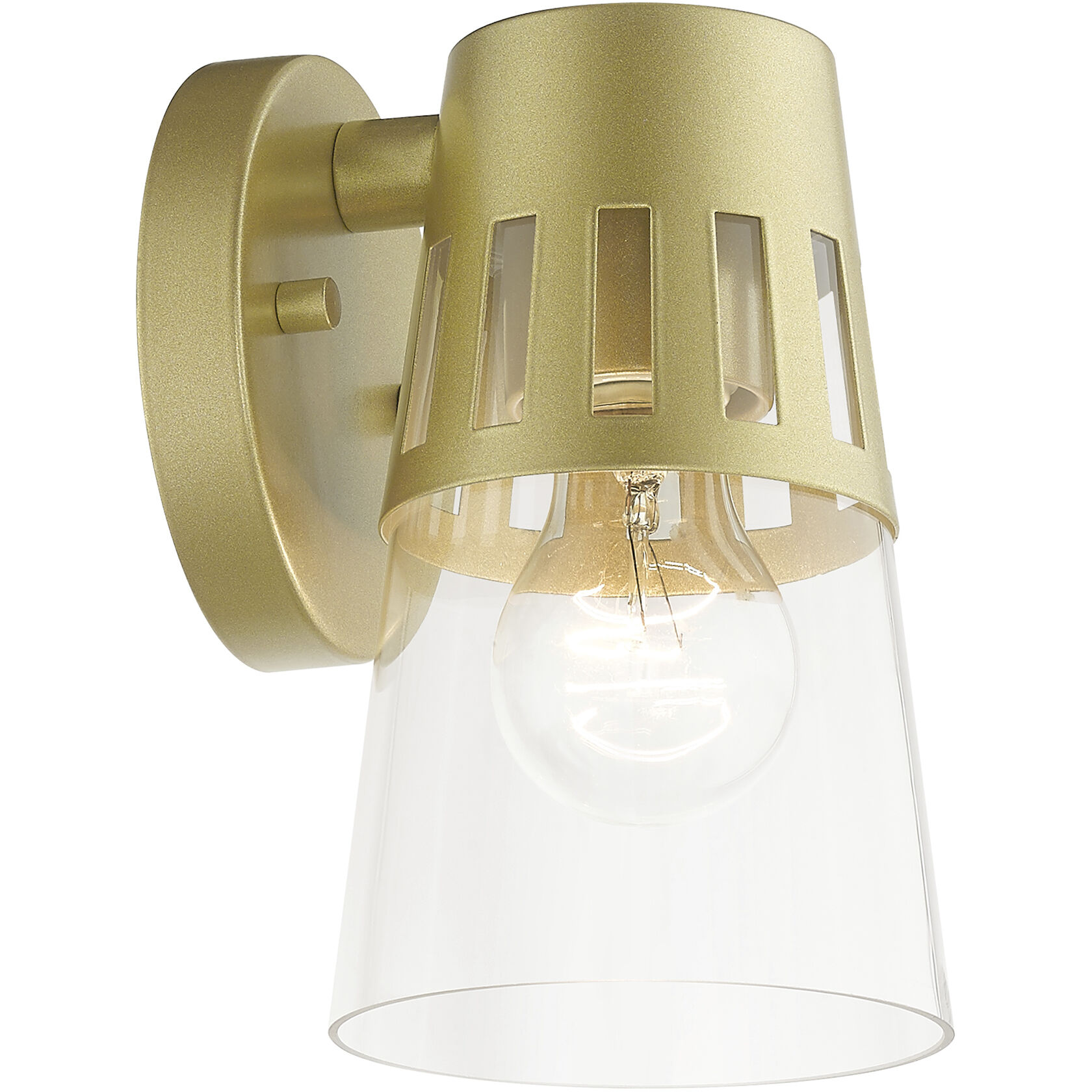 Covington 1 Light 8 inch Soft Gold Outdoor Wall Lantern, Small