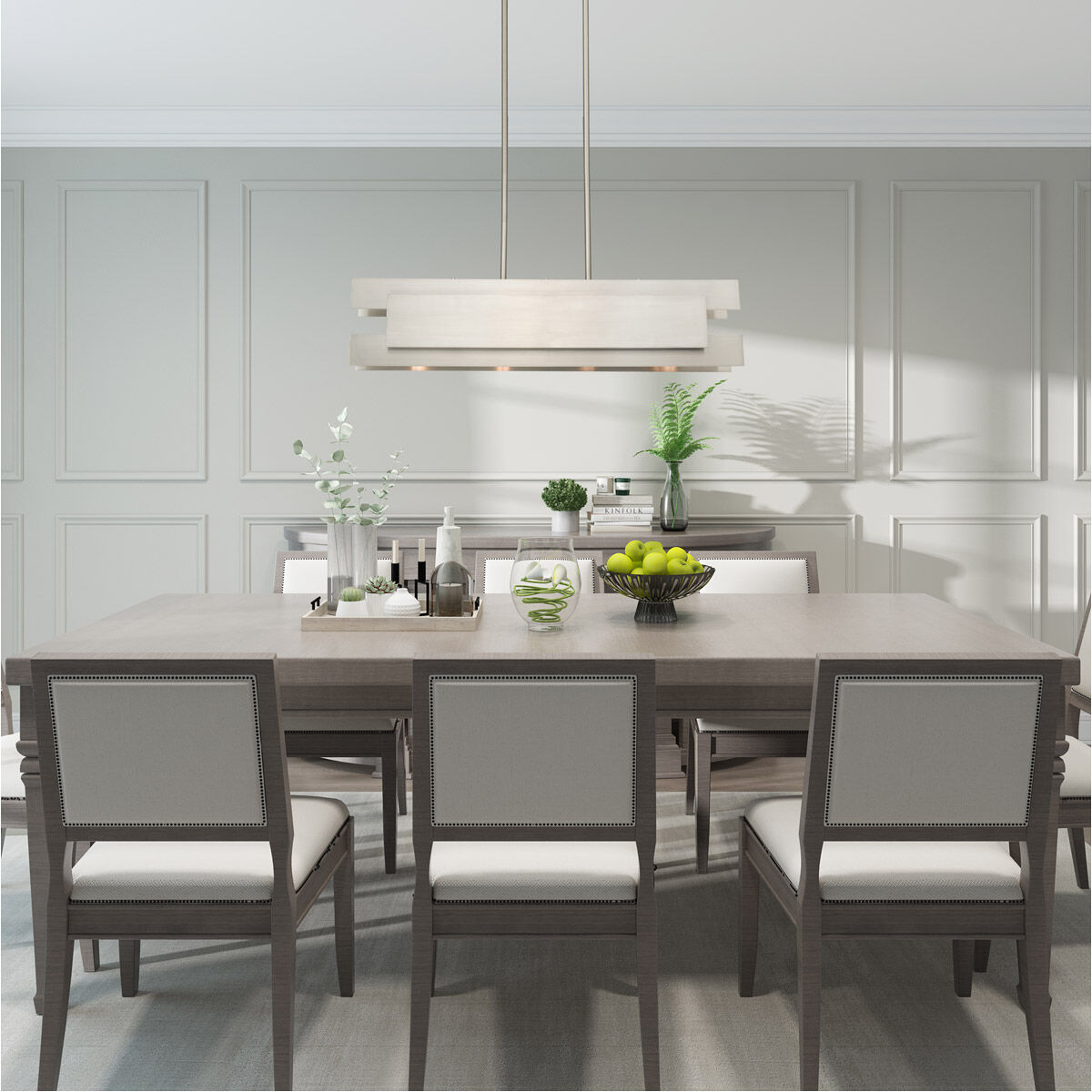 Varick 4 Light 36 inch Brushed Nickel Linear Chandelier Ceiling Light