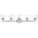Bernardino 5 Light 44 inch Brushed Nickel Vanity Wall Sconce Wall Light