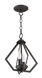 Prism 2 Light 11 inch Bronze Convertible Mini Chandelier/Ceiling Mount Ceiling Light