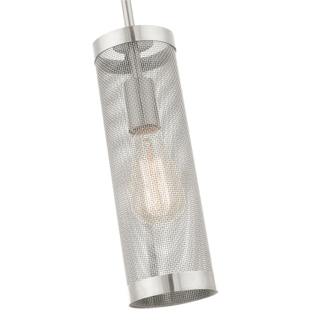 Industro 1 Light 5.13 inch Brushed Nickel Pendant Ceiling Light