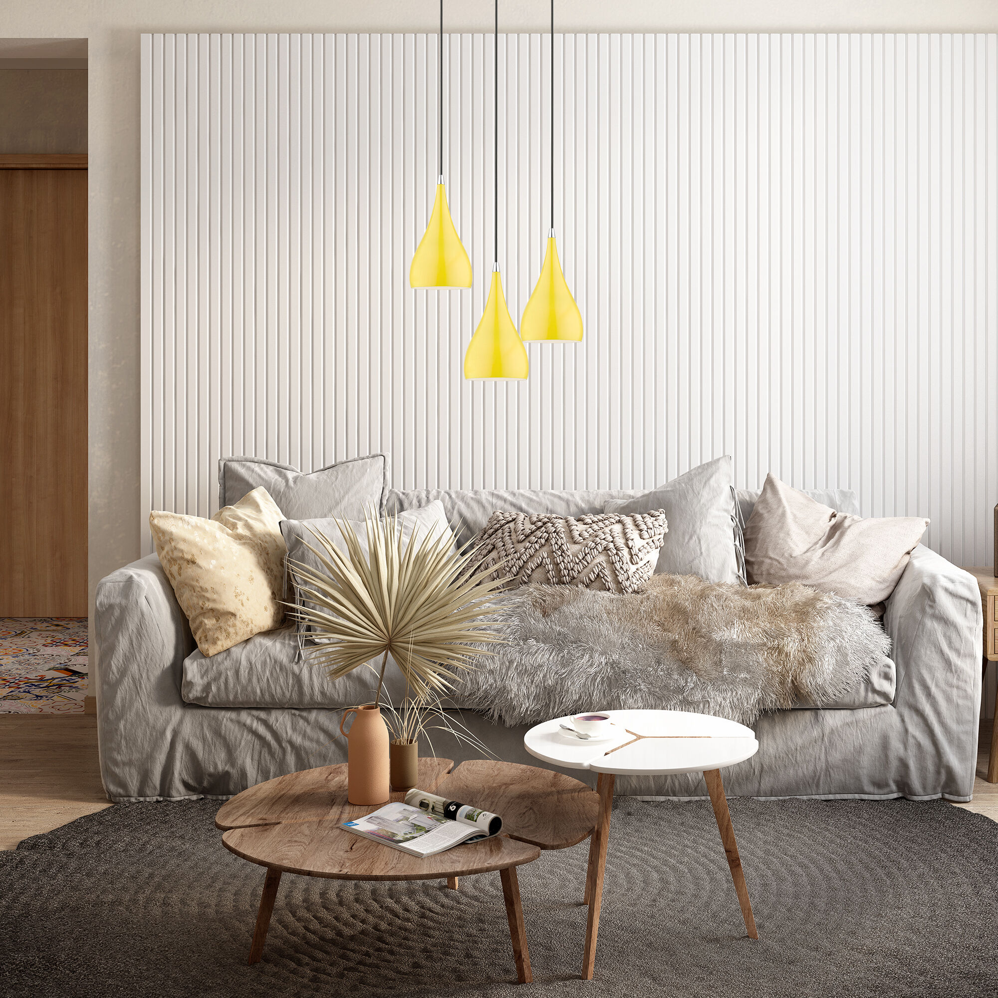 Amador 1 Light 6.25 inch Shiny Yellow with Polished Chrome Accents Mini Pendant Ceiling Light