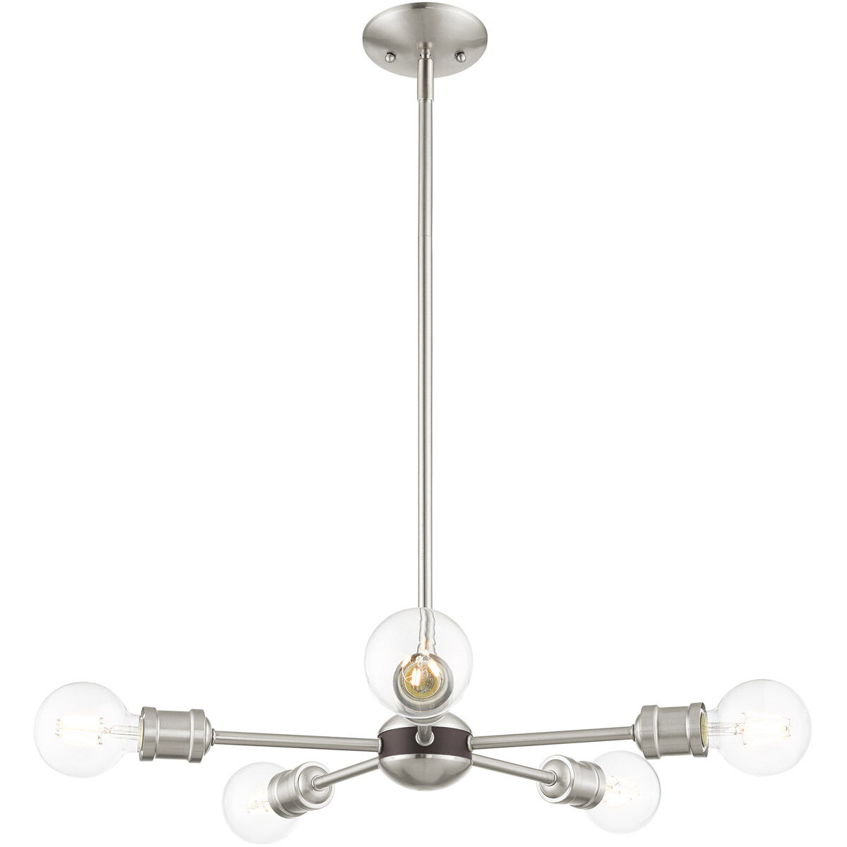 Coronado 5 Light 26 inch Brushed Nickel Chandelier Ceiling Light