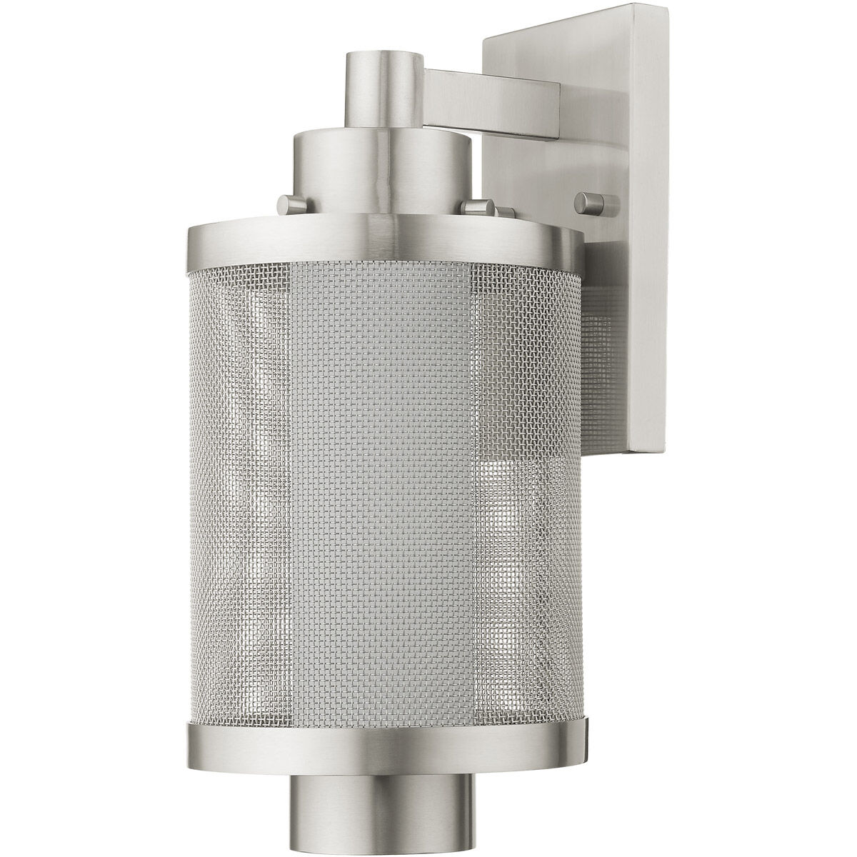 Nottingham 1 Light 15 inch Brushed Nickel Outdoor Wall Lantern