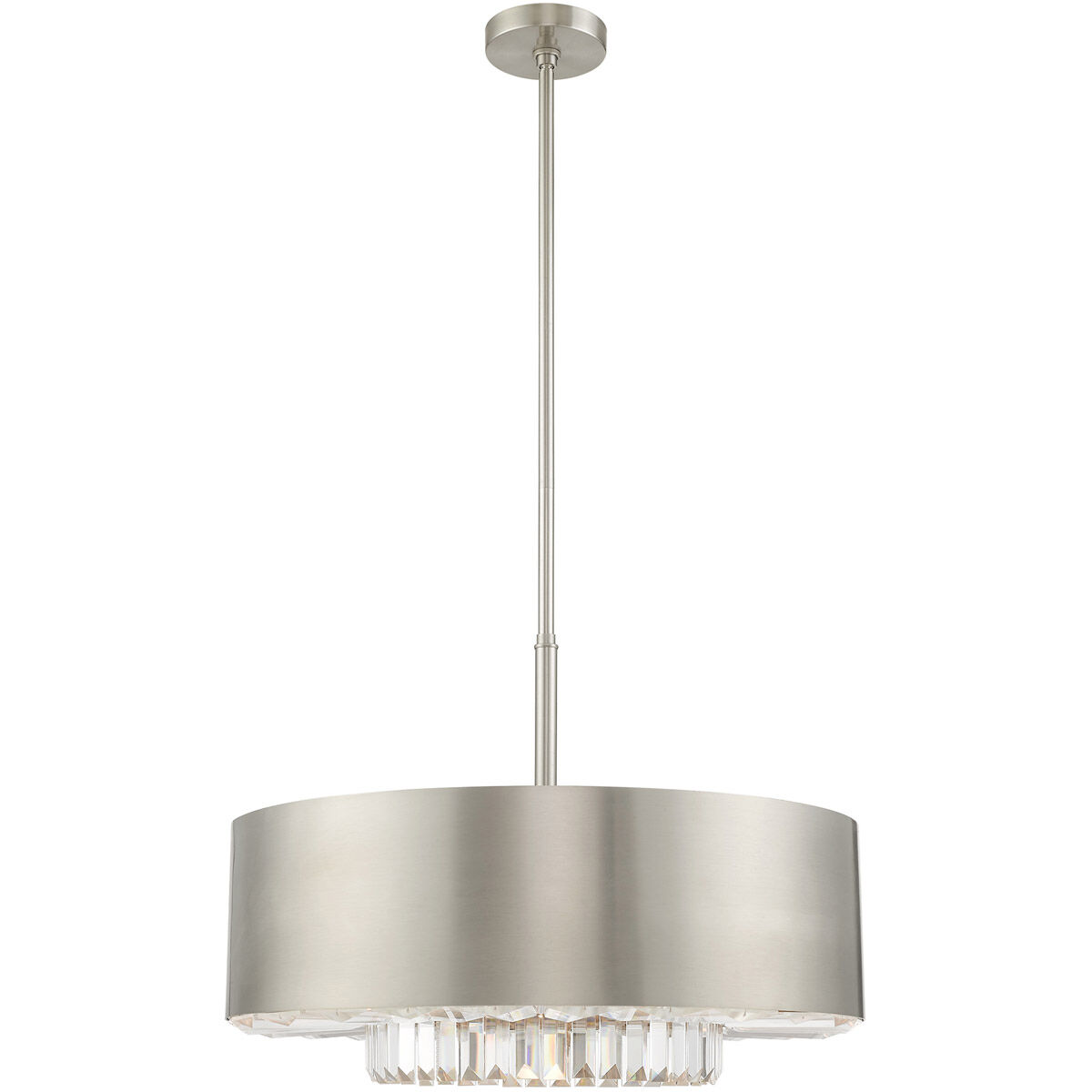 Madison 6 Light 24 inch Brushed Nickel Pendant Chandelier Ceiling Light
