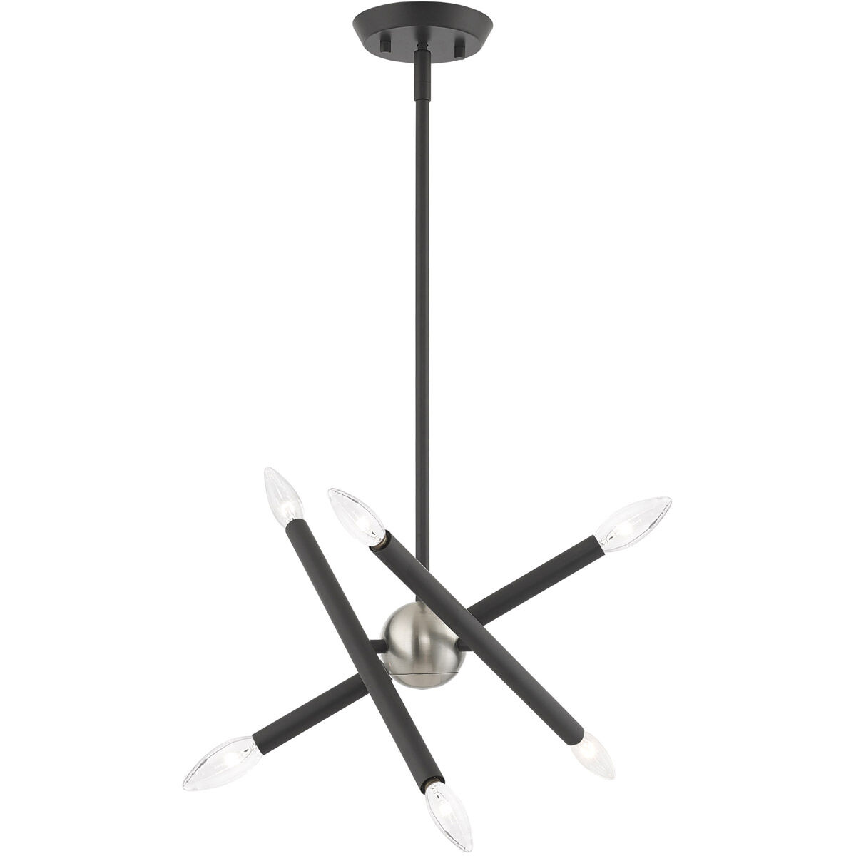 Soho 6 Light 12.5 inch Scandinavian Gray Chandelier Ceiling Light