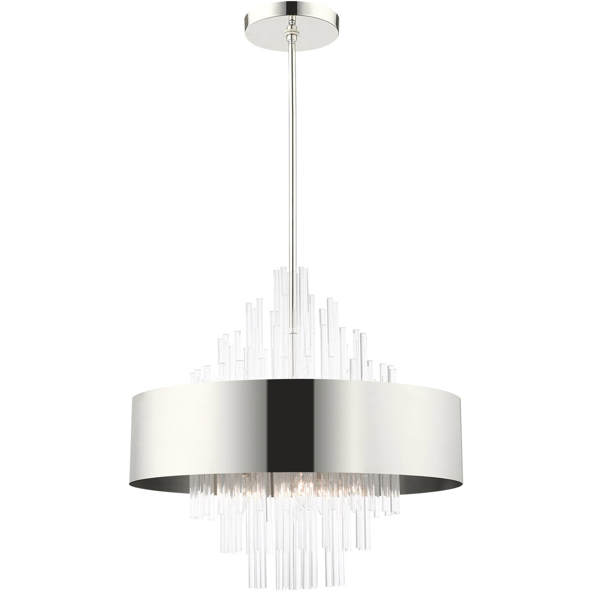 Orenburg 10 Light 26 inch Polished Nickel Pendant Chandelier Ceiling Light