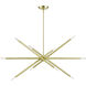 Soho Linear Chandelier Ceiling Light in Satin Brass