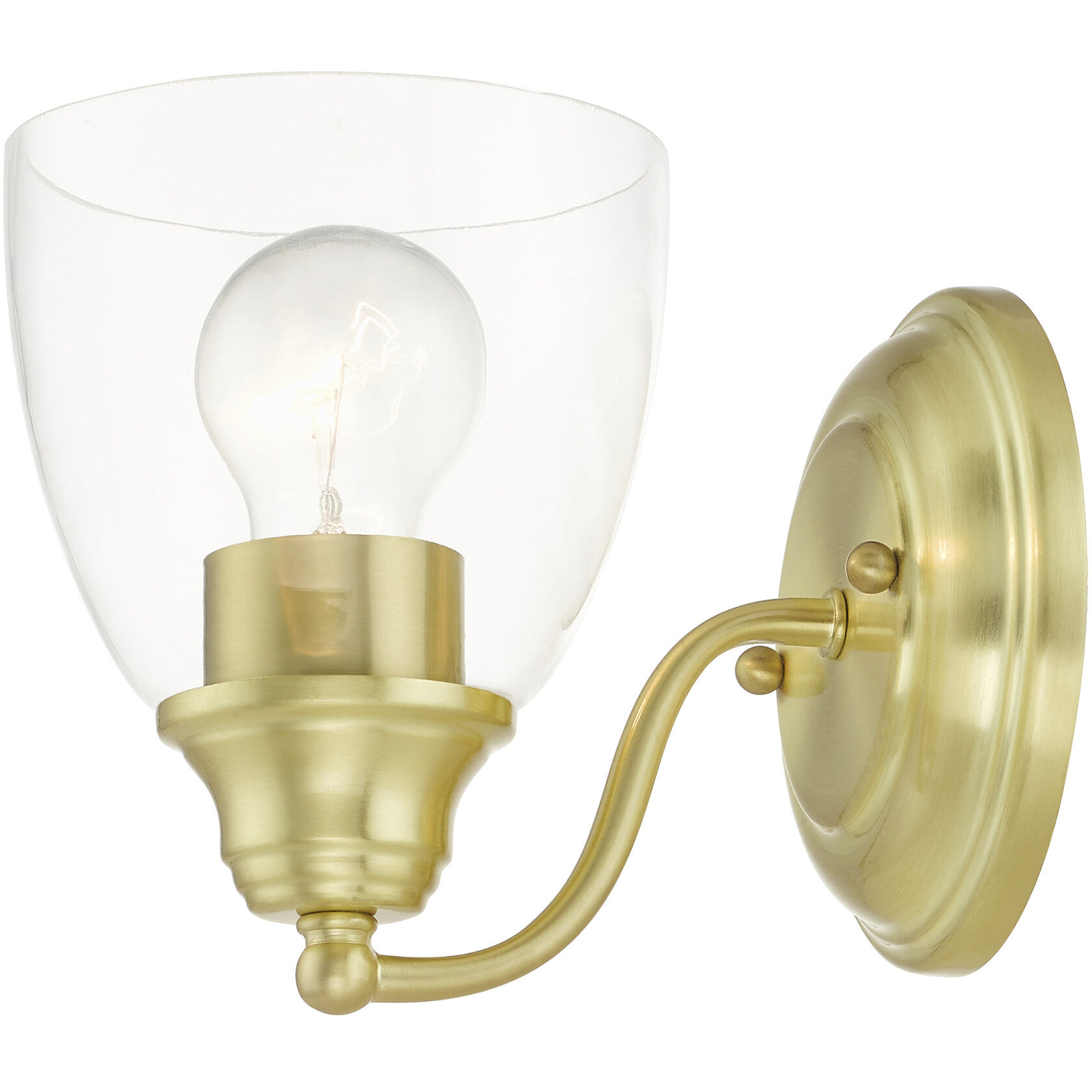 Montgomery 1 Light 5 inch Satin Brass Vanity Sconce Wall Light