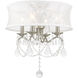 Newcastle 4 Light 16 inch Brushed Nickel Convertible Mini Chandelier/Ceiling Mount Ceiling Light