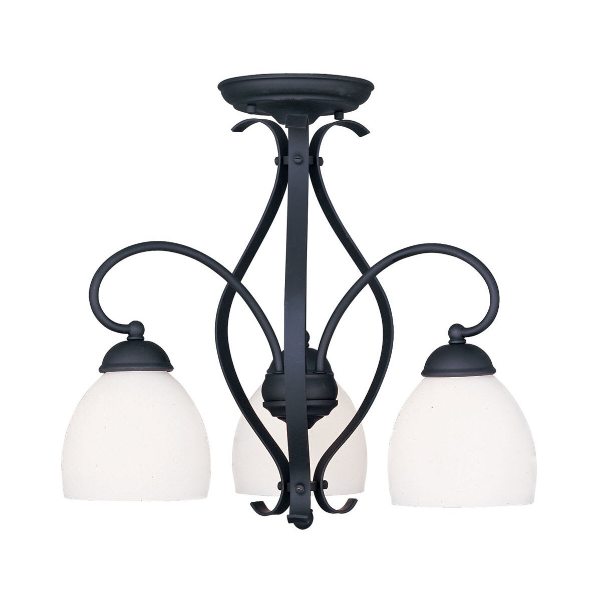 Brookside 3 Light 20 inch Black Convertible Chain Hang/Ceiling Mount Ceiling Light