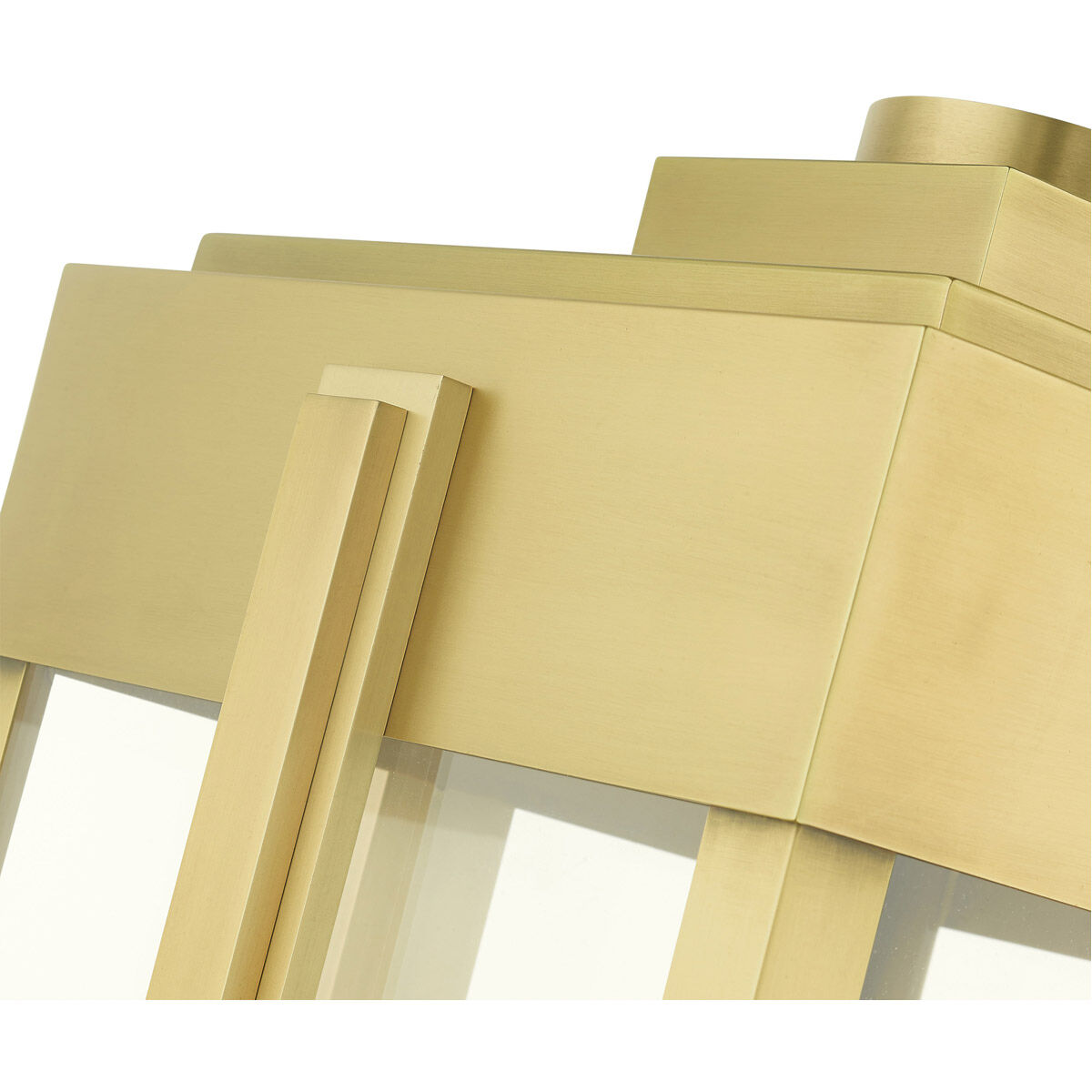 Lexington 4 Light 31 inch Natural Brass Outdoor Post Top Lantern