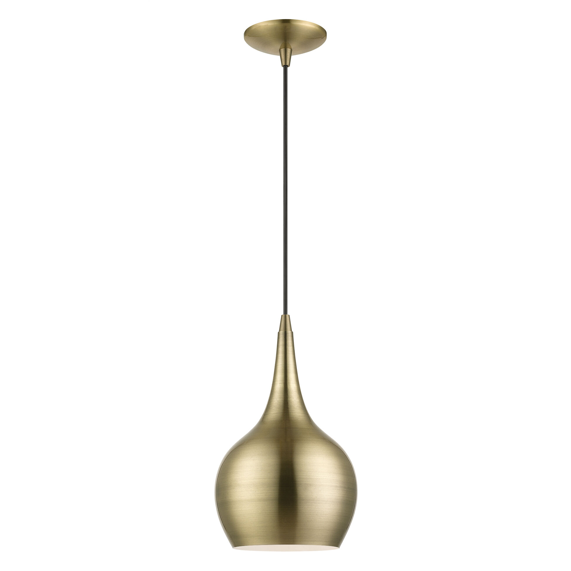 Andes 1 Light 8 inch Antique Brass Mini Pendant Ceiling Light