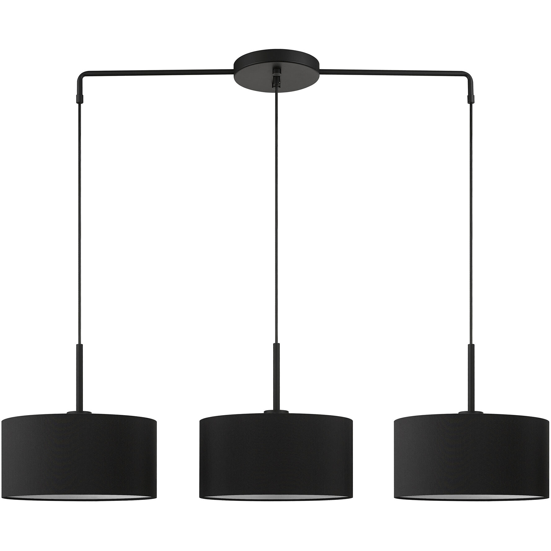 Bainbridge 3 Light 13 inch Black Chandelier Ceiling Light, Large