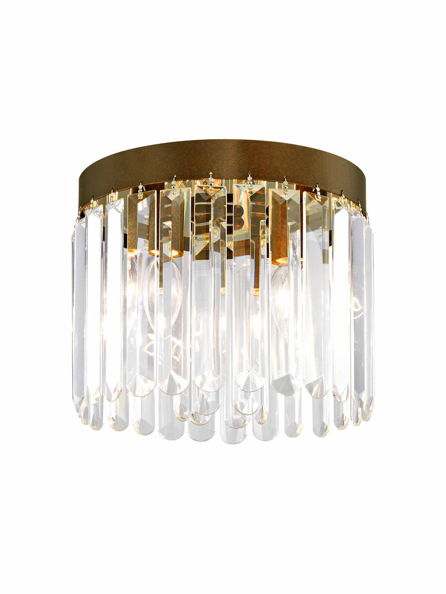 Ashton 3 Light 11 inch Hand Painted Palacial Bronze Flush Mount Ceiling Light