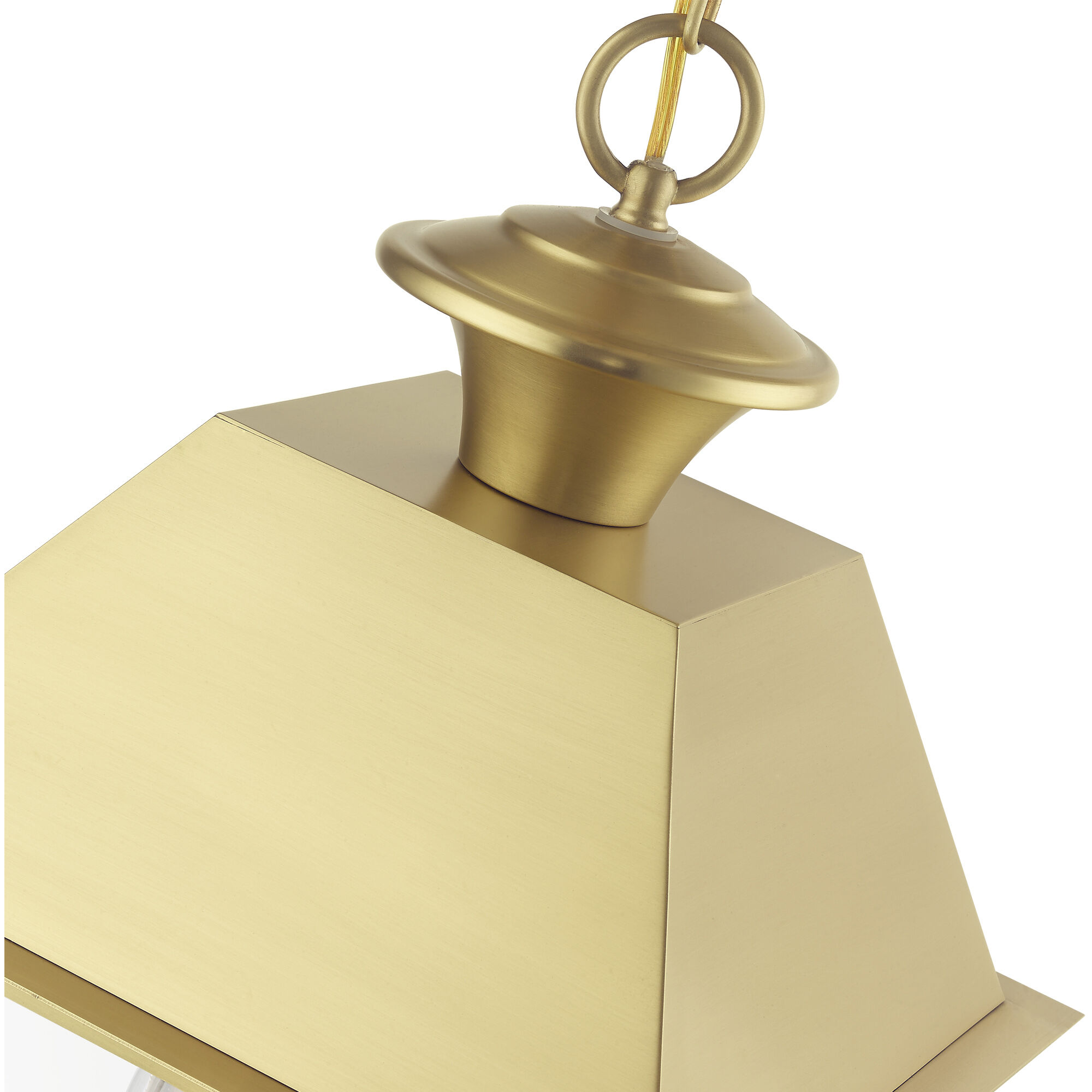 Wentworth 3 Light 12 inch Natural Brass Outdoor Pendant Lantern, Large