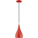 Allison 1 Light 6.25 inch Shiny Red Mini Pendant Ceiling Light