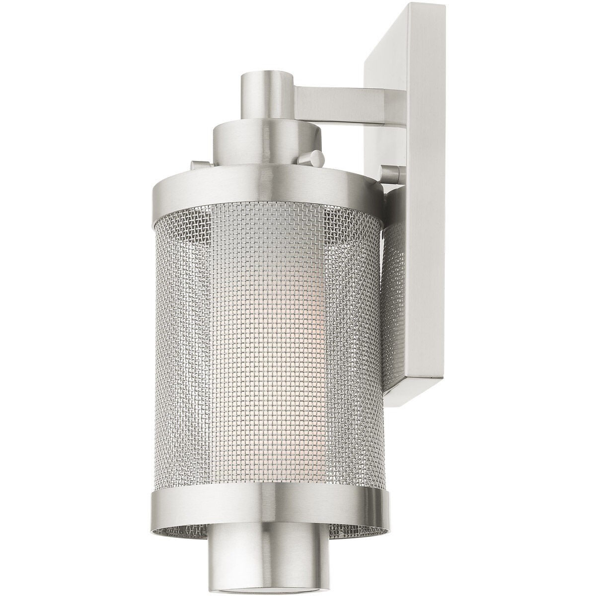 Nottingham 1 Light 12 inch Brushed Nickel Outdoor Wall Lantern