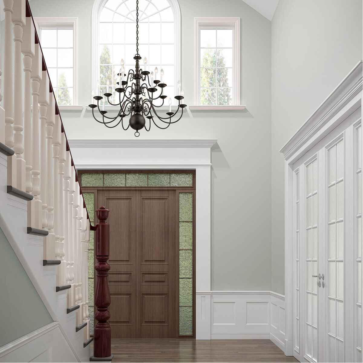 Williamsburgh 20 Light 36 inch Bronze Chandelier Ceiling Light