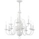 Williamsburg 12 Light 26 inch White Chandelier Ceiling Light