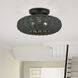 Deluna 3 Light 18 inch Black Semi Flush Mount Ceiling Light, Large