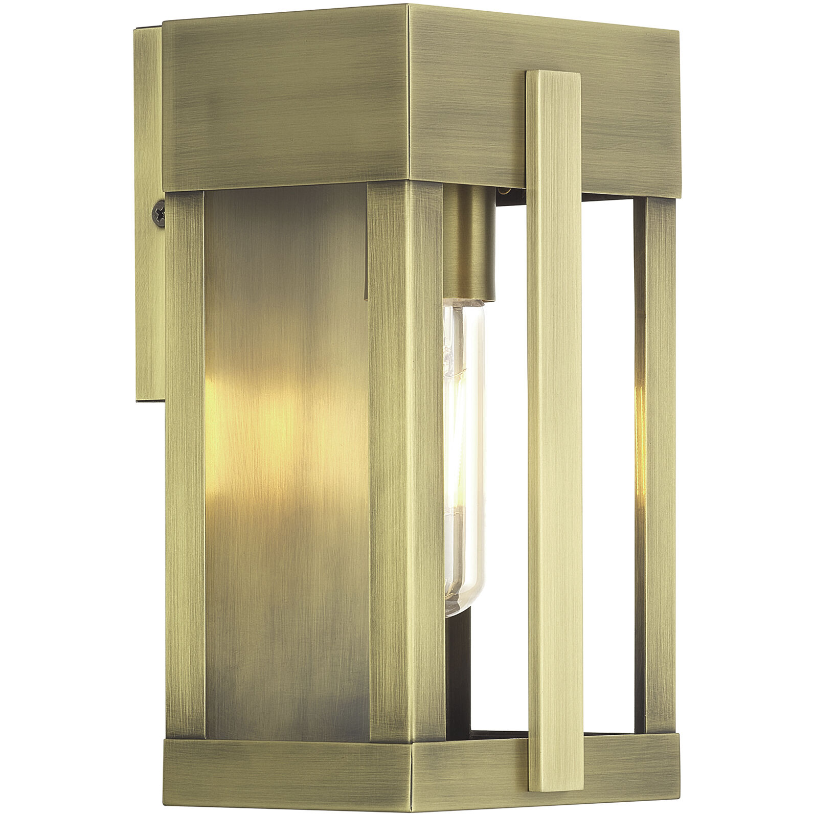 Berksford 1 Light 9 inch Antique Brass Outdoor Wall Lantern