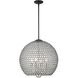 Cassandra 4 Light 20 inch Black Pendant Ceiling Light
