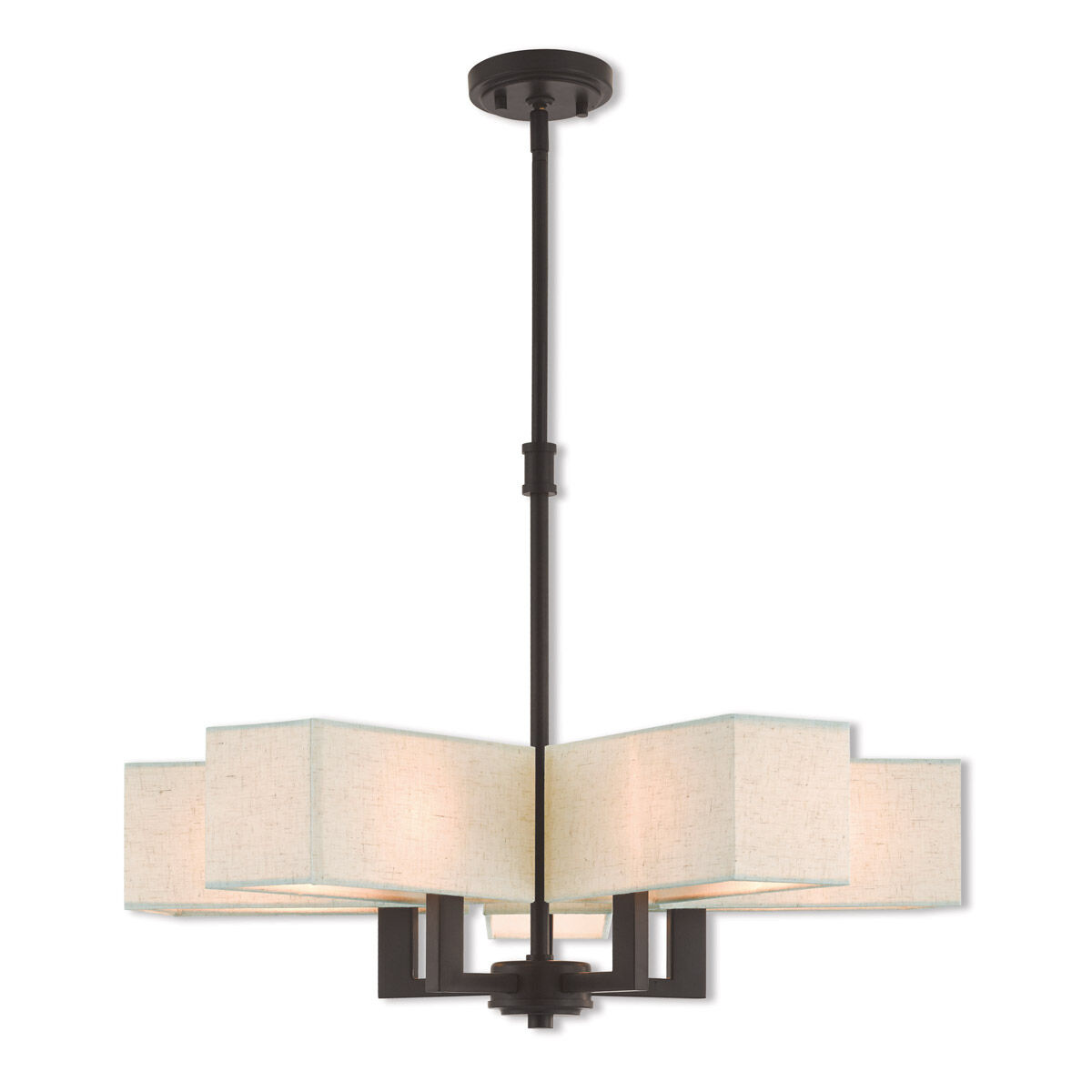 Rubix 5 Light 26 inch Bronze Chandelier Ceiling Light