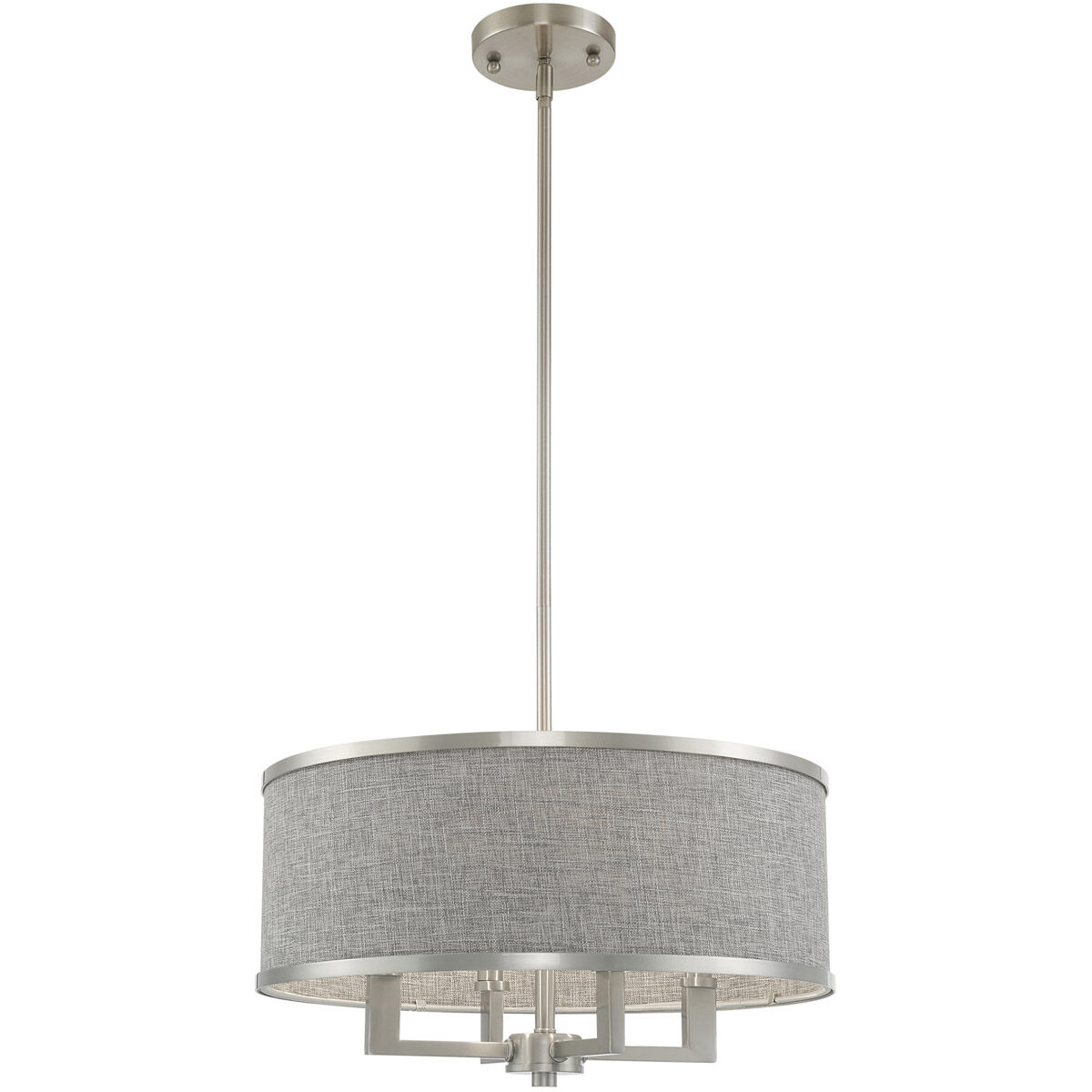 Park Ridge 4 Light 18 inch Brushed Nickel Pendant Chandelier Ceiling Light