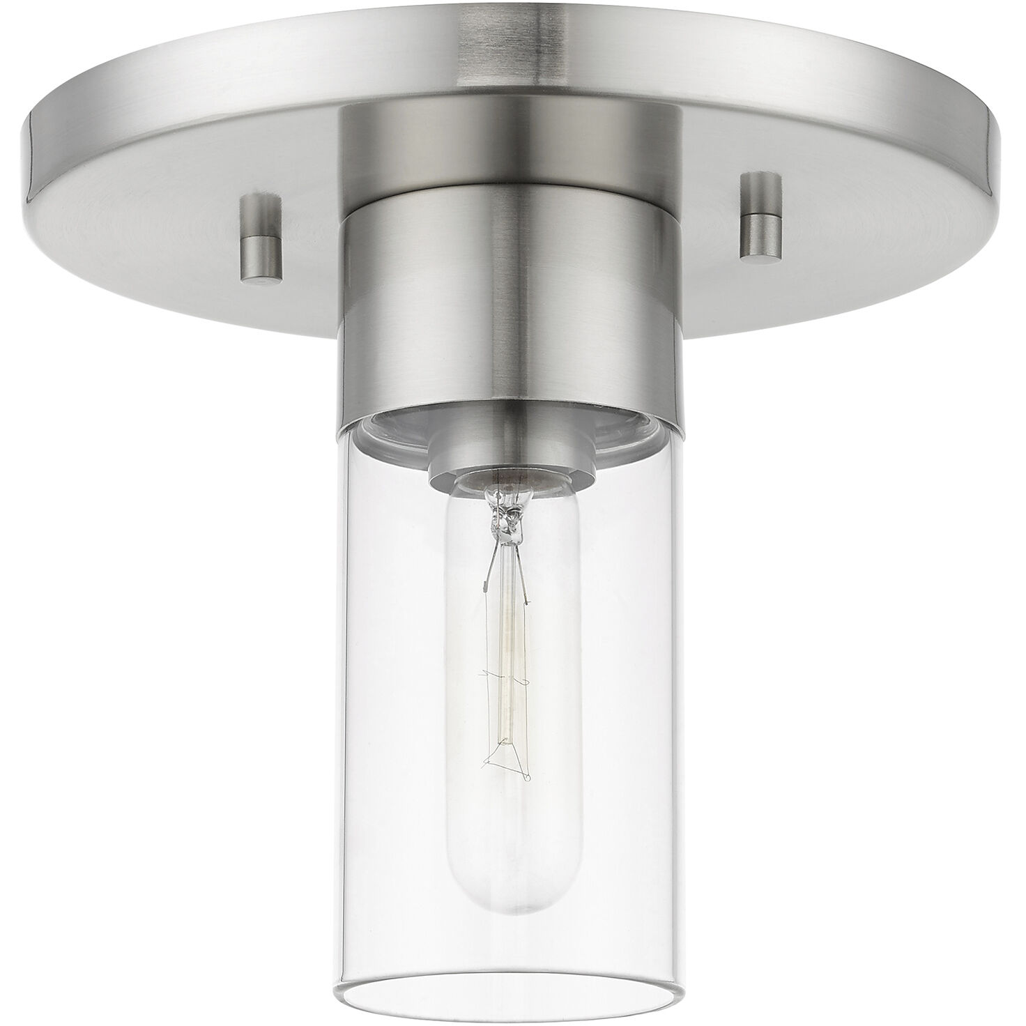 Carson 1 Light 9 inch Brushed Nickel Flush Mount Ceiling Light