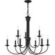 Estate 9 Light 30 inch Black Chandelier Ceiling Light
