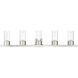Carson 5 Light 40 inch Brushed Nickel Vanity Sconce Wall Light