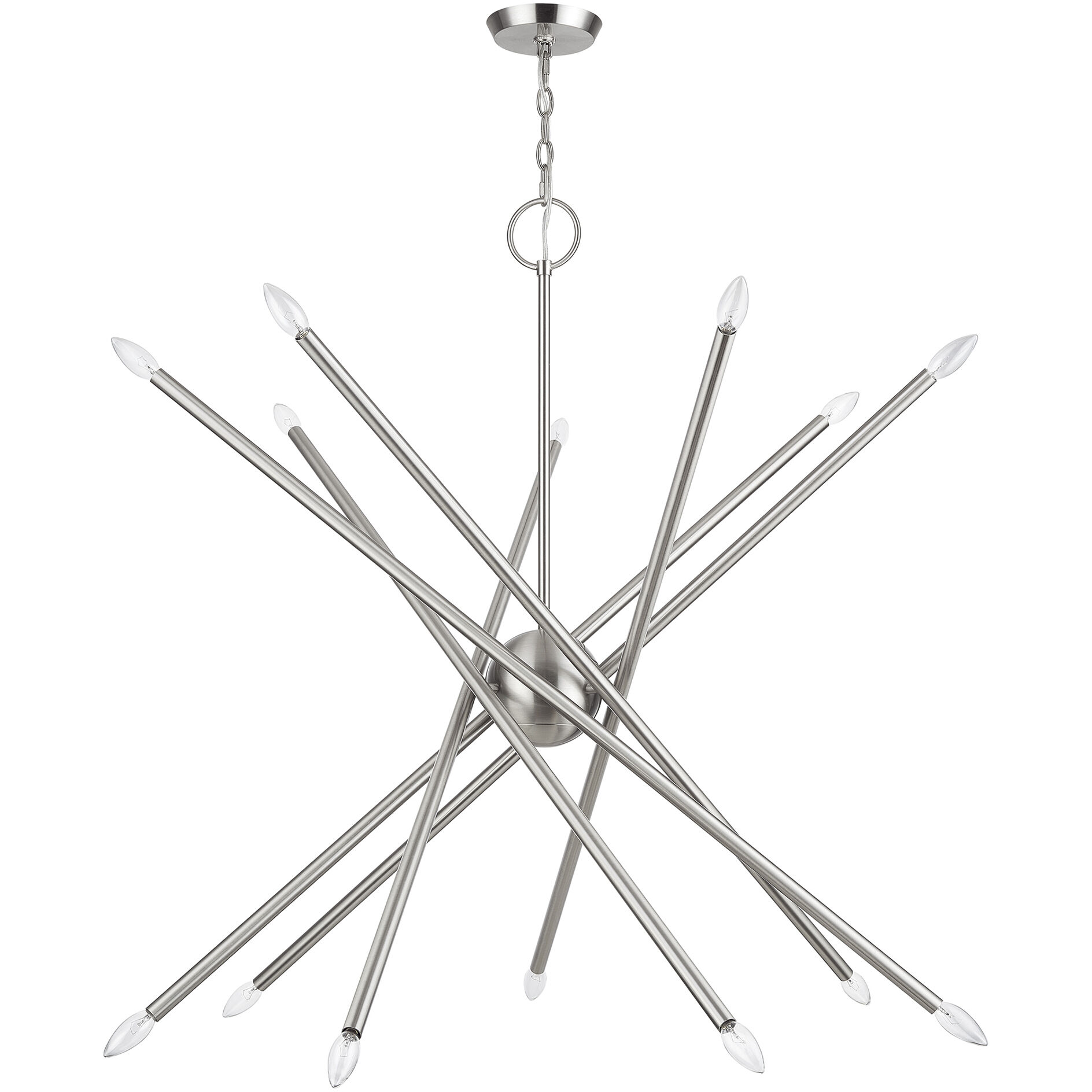 Soho 14 Light 40 inch Brushed Nickel Foyer Chandelier Ceiling Light