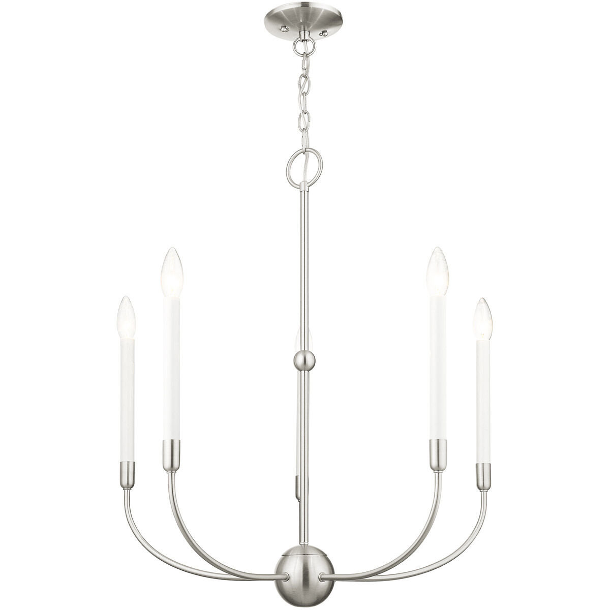 Clairmont 5 Light 24 inch Brushed Nickle Chandelier Ceiling Light in Brushed Nickel