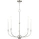 Clairmont 5 Light 24 inch Brushed Nickle Chandelier Ceiling Light in Brushed Nickel