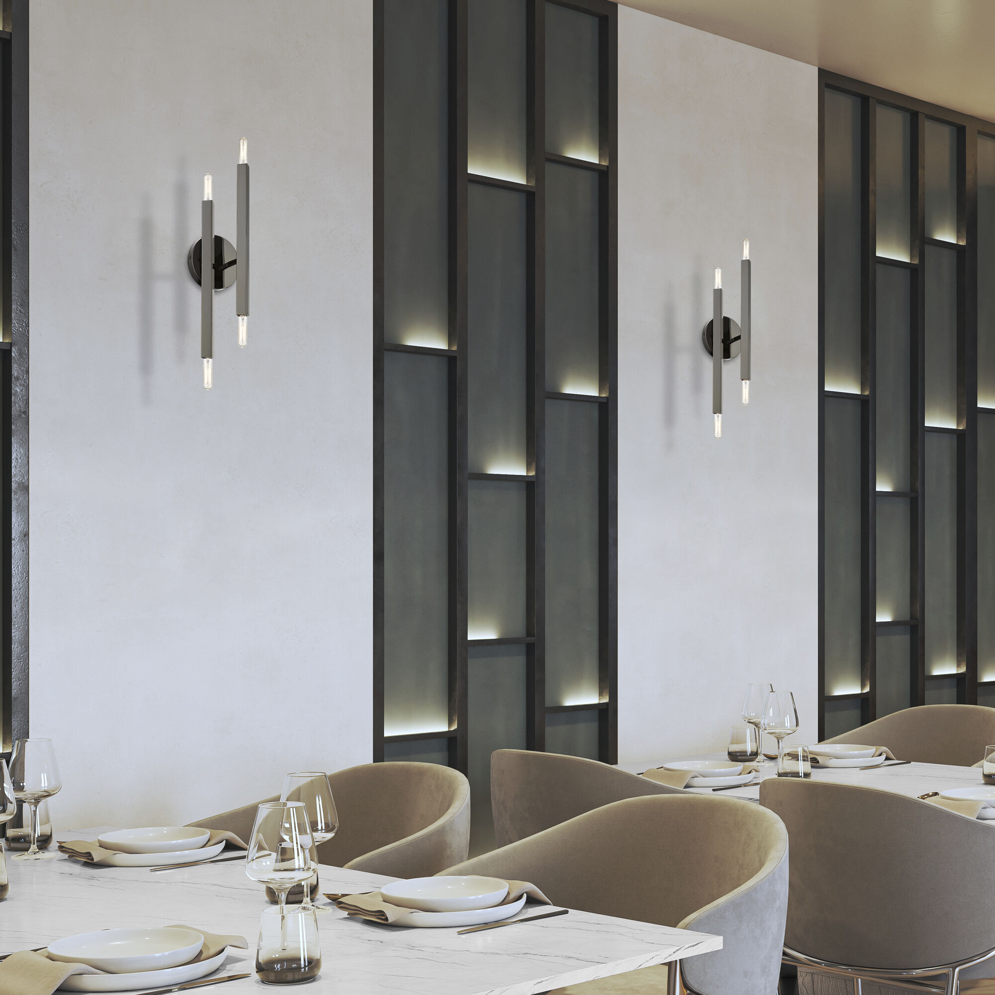 Monaco 4 Light 5.13 inch Black Chrome ADA Wall Sconce Wall Light