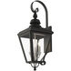 Adams 3 Light 10.63 inch Black with Brushed Nickel Finish Cluster Outdoor Large Wall Lantern Wall Light