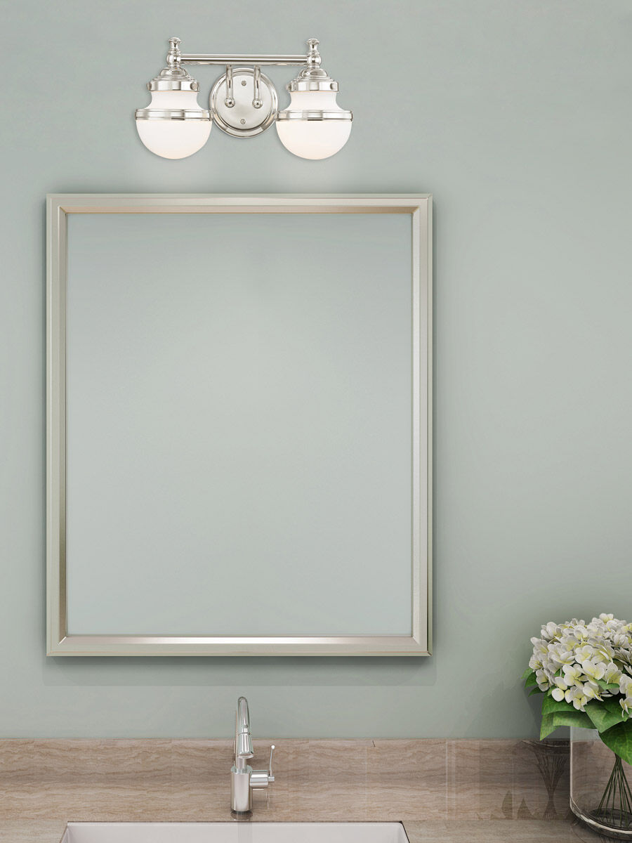 Oldwick 2 Light 15 inch Polished Chrome Bath Vanity Wall Light