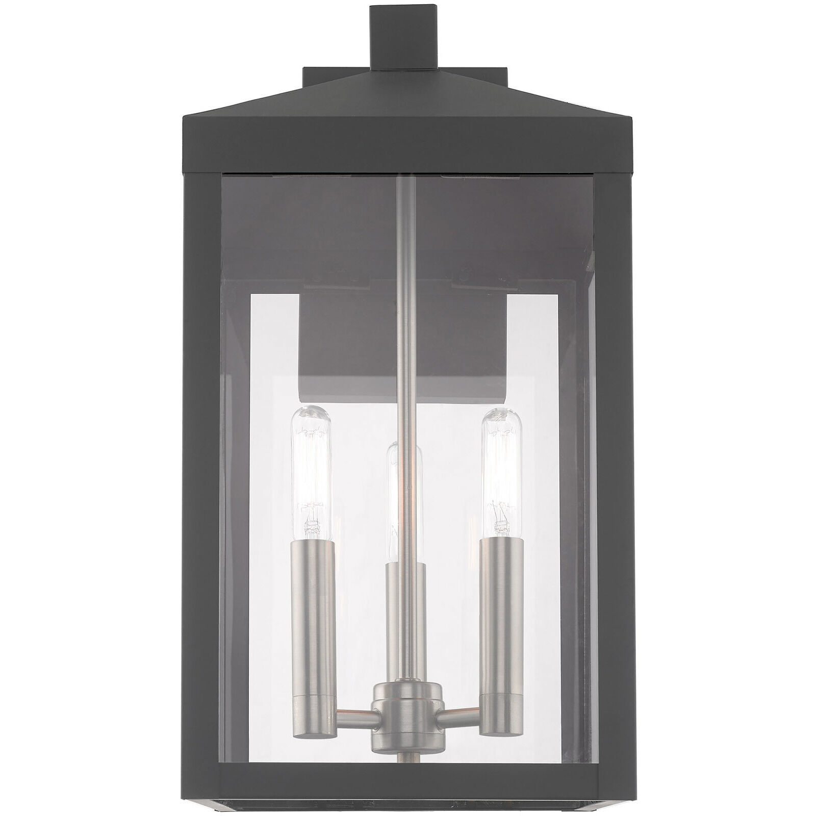 Nyack 3 Light 17.5 inch Scandinavian Gray Outdoor Wall Lantern