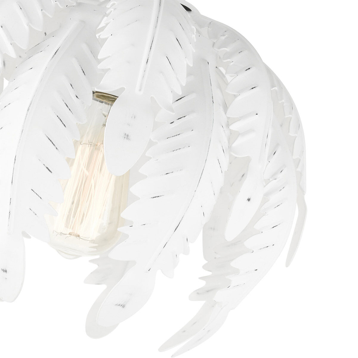 Acanthus 1 Light 12.63 inch Antique White Semi Flush Ceiling Light