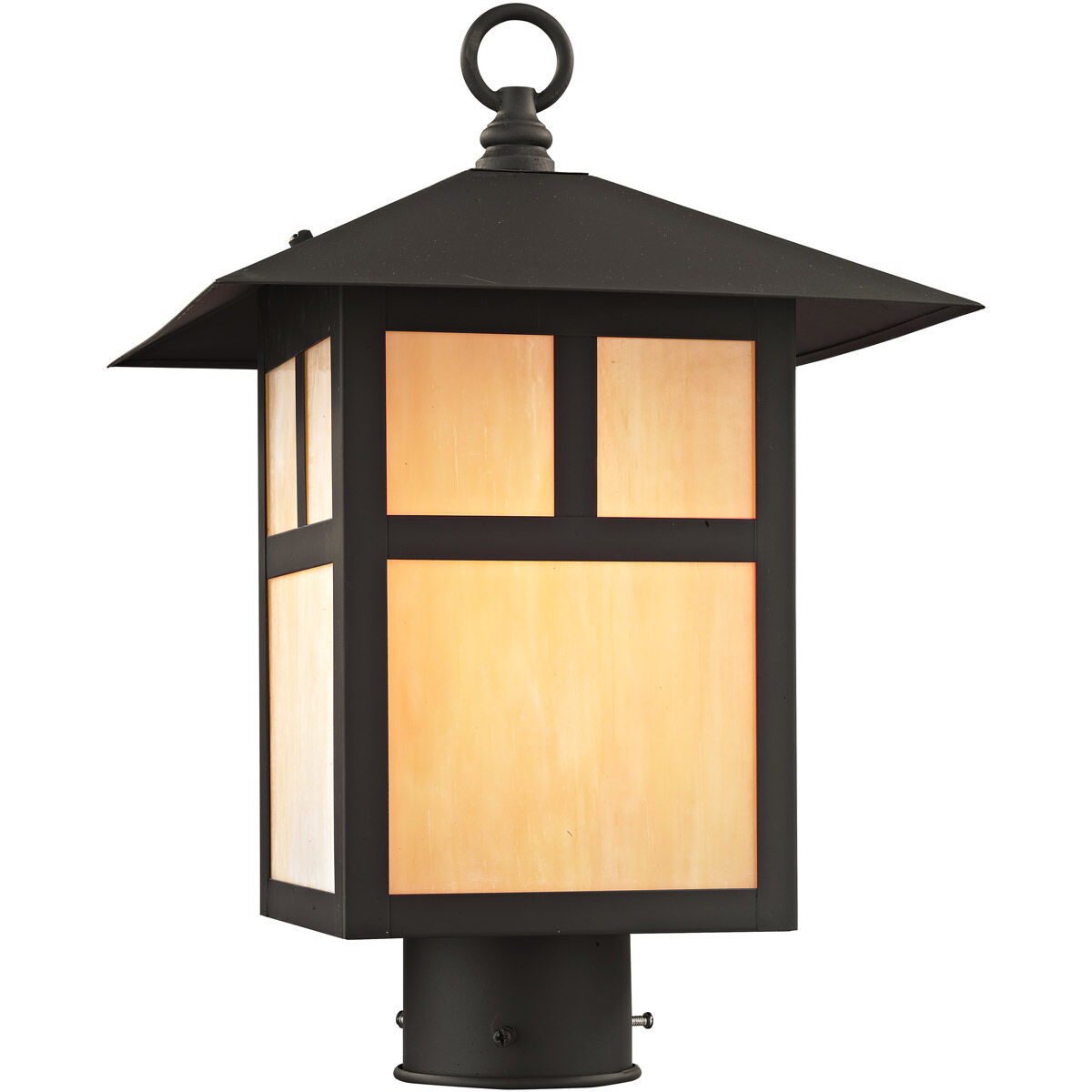 Montclair Mission 1 Light 15 inch Bronze Outdoor Post Top Lantern 