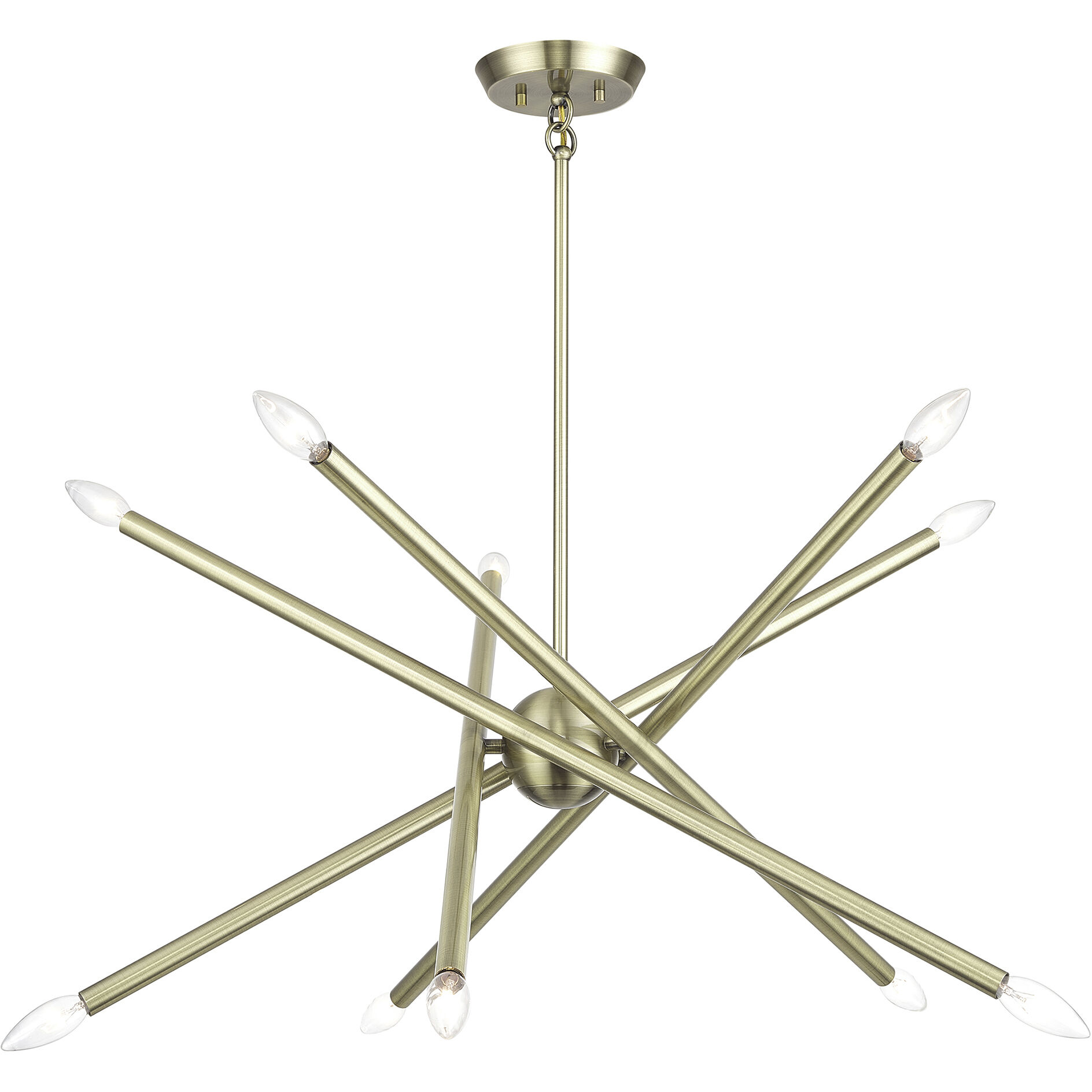 Soho 10 Light 28 inch Antique Brass Chandelier Ceiling Light